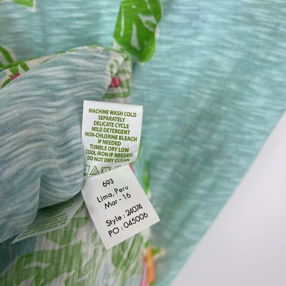 Lilly Pulitzer Marlowe Dress Size XXS Blue Pink 3/4 Sleeve Boho Floral Print - Picture 8 of 8